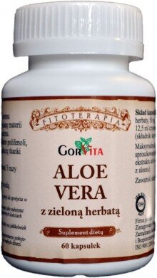 Aloe Vera z zieloną herbatą 60 kapsułek
