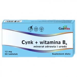 Cynk + witamina B6 30 tabletek